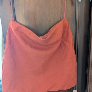 Reformation Mollie Linen Top Orange - Size S